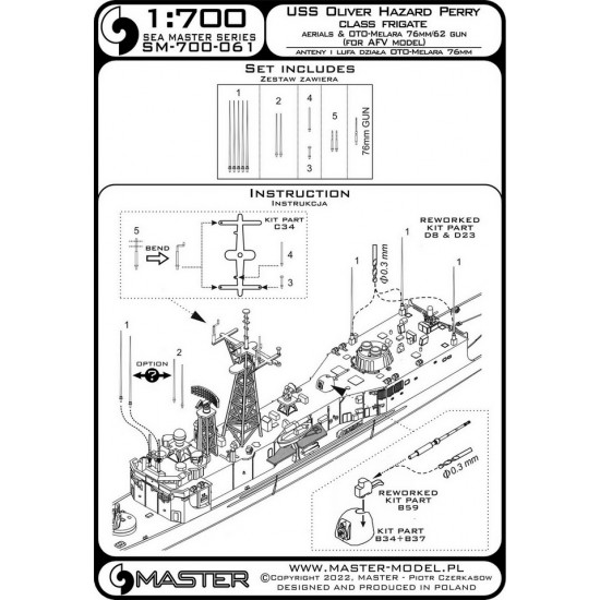 1/700 USS Oliver Hazard Perry class Frigate Gun Barrel for AFV Club kit 1/700 USS Oliver Hazard Perry class Frigate Gun Barrel for AFV Club kit