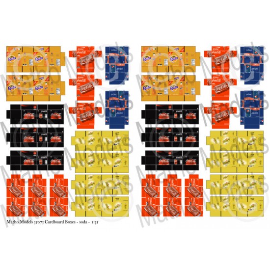 Cardboard Boxes - Soda (34pcs in 6 different designs) Cardboard Boxes - Soda (34pcs in 6 different designs)
