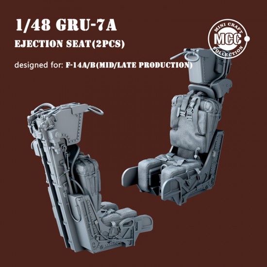 1/48 GRU-7A Ejection Seats for F-14A/B Mid/Late (2pcs) 1/48 GRU-7A Ejection Seats for F-14A/B Mid/Late (2pcs)