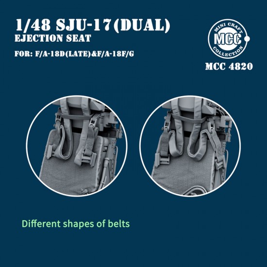1/48 SJU-17 NACES Ejection Seats for F/A-18F & F/A-18D Late (2pcs) 1/48 SJU-17 NACES Ejection Seats for F/A-18F & F/A-18D Late (2pcs)