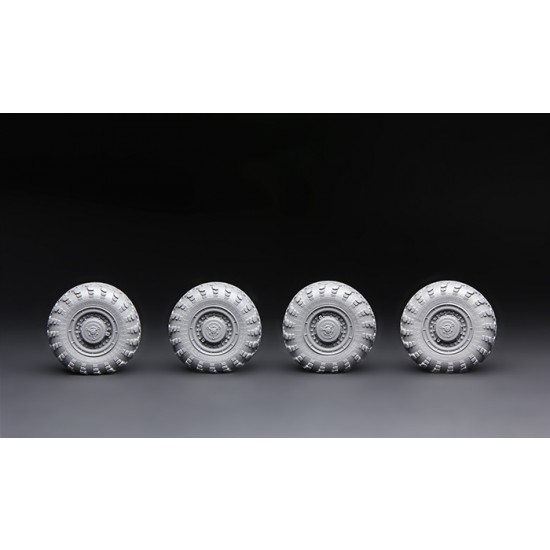 1/35 Russian MAZ-543M Sagged Wheels Set (Resin) 1/35 Russian MAZ-543M Sagged Wheels Set (Resin)