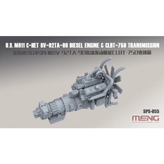 1/35 US M911 C-HET 8V-92TA-90 Diesel Engine & CLBT-750 Transmission for #MENG-SS013
