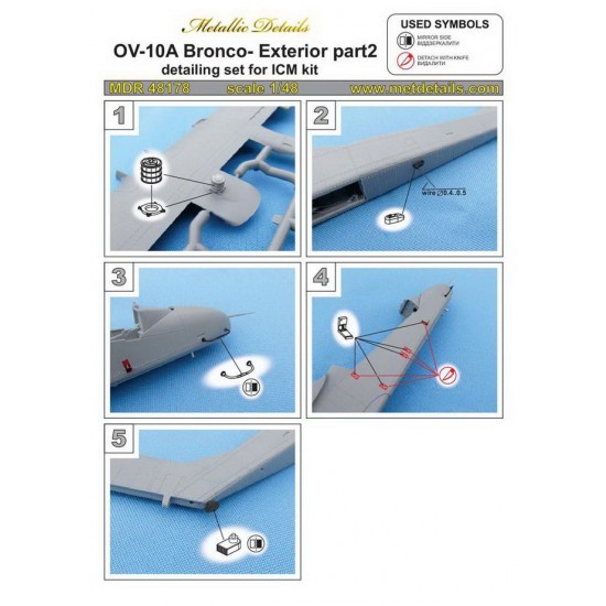 1/48 Rockwell OV-10A Bronco Exterior Part 2 for ICM kits 1/48 Rockwell OV-10A Bronco Exterior Part 2 for ICM kits