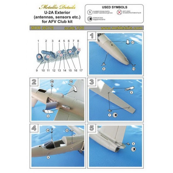 1/48 Lockheed U-2A Exterior for AFV Club kits 1/48 Lockheed U-2A Exterior for AFV Club kits