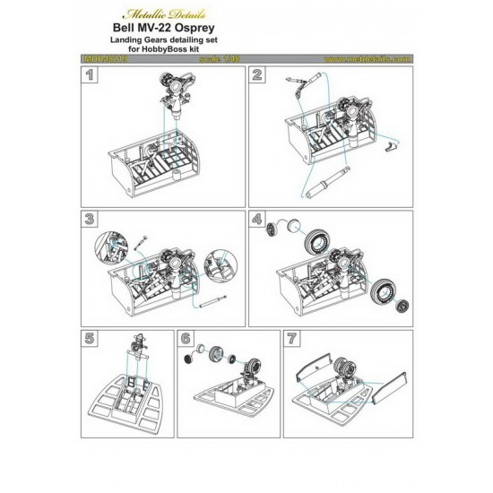 1/48 Bell Boeing MV-22 Osprey Landing Gears for HobbyBoss kits 1/48 Bell Boeing MV-22 Osprey Landing Gears for HobbyBoss kits