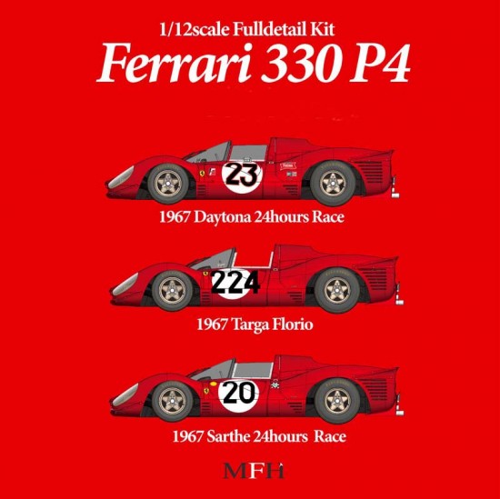 1/12 Full Detail Kit: Ferrari 330P4 [Open Top] Ver.B 67 Targa Florio #224 NV/LS