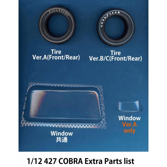 1/12 Full Detailed Multimedia kit - Shelby Cobra 427 Ver.A: Daytona 24hours #93 / SCAA #88 1/12 Full Detailed Multimedia kit - Shelby Cobra 427 Ver.A: Daytona 24hours #93 / SCAA #88