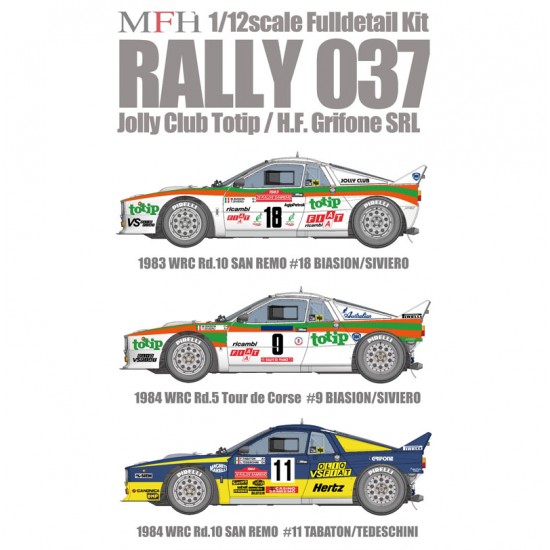 1/12 Full Detail kit - Rally 037 Ver.D: Jolly Club Totip 1983 WRC Rd.10 San Remo #18 1/12 Full Detail kit - Rally 037 Ver.D: Jolly Club Totip 1983 WRC Rd.10 San Remo #18