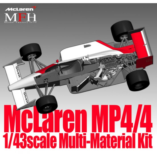 1/43 Multi-Material Kit: McLaren MP4/4 Ver.A 88 #11 Alain Prost/#12 Ayrton Senna 1/43 Multi-Material Kit: McLaren MP4/4 Ver.A 88 #11 Alain Prost/#12 Ayrton Senna