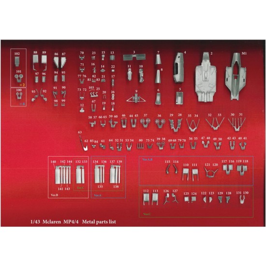 1/43 Multi-Material Kit: McLaren MP4/4 Ver.A 88 #11 Alain Prost/#12 Ayrton Senna 1/43 Multi-Material Kit: McLaren MP4/4 Ver.A 88 #11 Alain Prost/#12 Ayrton Senna