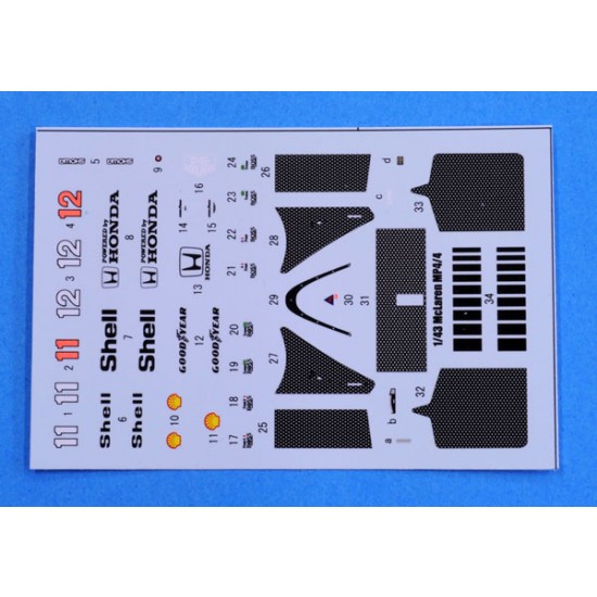1/43 Multi-Material Kit: McLaren MP4/4 Ver.A 88 #11 Alain Prost/#12 Ayrton Senna 1/43 Multi-Material Kit: McLaren MP4/4 Ver.A 88 #11 Alain Prost/#12 Ayrton Senna