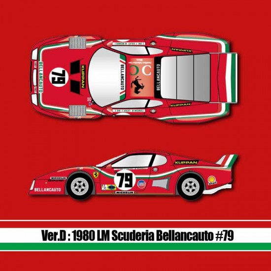 1/12 Full Detail kit - Ferrari 512BB LM Ver.D: 1980 LM Scuderia Bellancauto #79