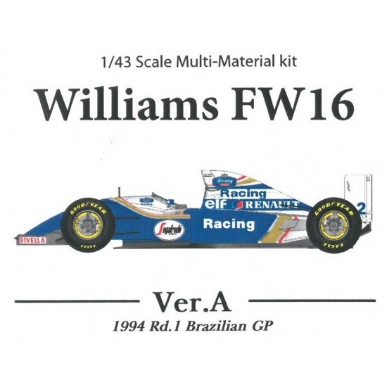 1/43 Williams FW16 Ver.A: 1994 Rd.1 Brazilian GP #2 Ayrton Senna/#0 Damon Hill