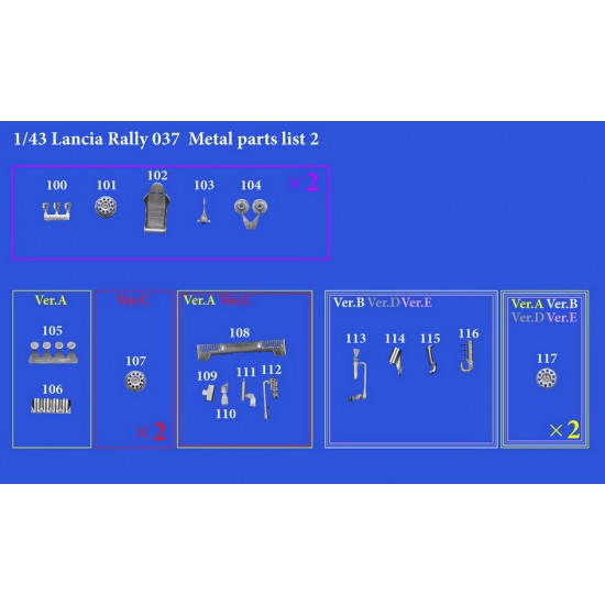 1/43 Multi-Material Kit: Rally 037 Ver.A Martini Racing 83 WRC Rd.1 Monte Carlo #1