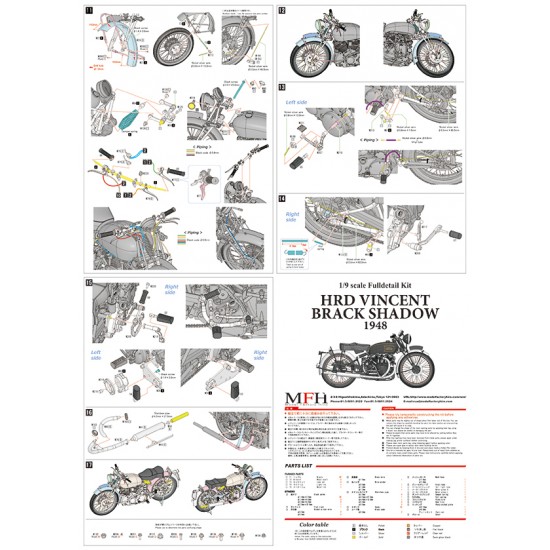 1/9 Full Detail kit - HRD Vincent Black Shadow 1948 1/9 Full Detail kit - HRD Vincent Black Shadow 1948