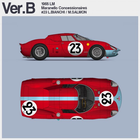 1/12 Fulldetail Kit - Ferrari 250LM Ver.B: 1965 24h Race (Maranello Concessionaires) #23 1/12 Fulldetail Kit - Ferrari 250LM Ver.B: 1965 24h Race (Maranello Concessionaires) #23