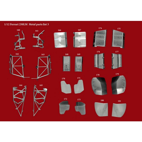 1/12 Fulldetail Kit - Ferrari 250LM Ver.B: 1965 24h Race (Maranello Concessionaires) #23 1/12 Fulldetail Kit - Ferrari 250LM Ver.B: 1965 24h Race (Maranello Concessionaires) #23
