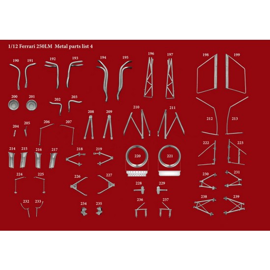 1/12 Fulldetail Kit - Ferrari 250LM Ver.B: 1965 24h Race (Maranello Concessionaires) #23 1/12 Fulldetail Kit - Ferrari 250LM Ver.B: 1965 24h Race (Maranello Concessionaires) #23