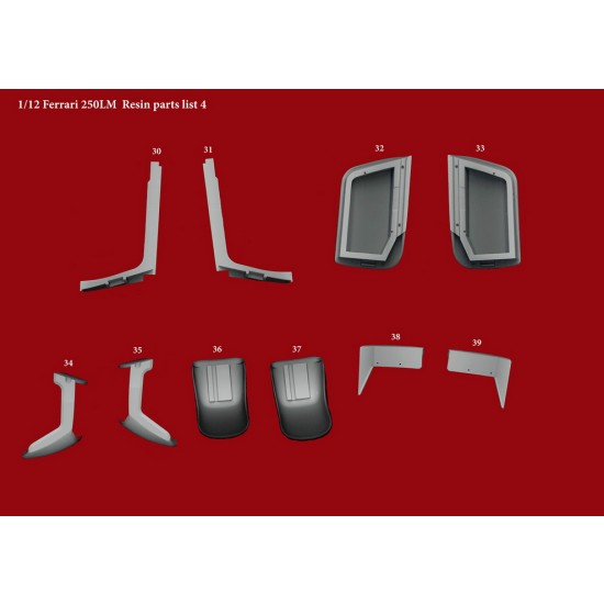 1/12 Fulldetail Kit - Ferrari 250LM Ver.B: 1965 24h Race (Maranello Concessionaires) #23 1/12 Fulldetail Kit - Ferrari 250LM Ver.B: 1965 24h Race (Maranello Concessionaires) #23