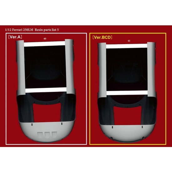 1/12 Fulldetail Kit - Ferrari 250LM Ver.B: 1965 24h Race (Maranello Concessionaires) #23 1/12 Fulldetail Kit - Ferrari 250LM Ver.B: 1965 24h Race (Maranello Concessionaires) #23