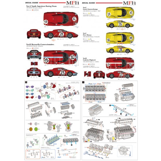 1/12 Fulldetail Kit - Ferrari 250LM Ver.B: 1965 24h Race (Maranello Concessionaires) #23 1/12 Fulldetail Kit - Ferrari 250LM Ver.B: 1965 24h Race (Maranello Concessionaires) #23