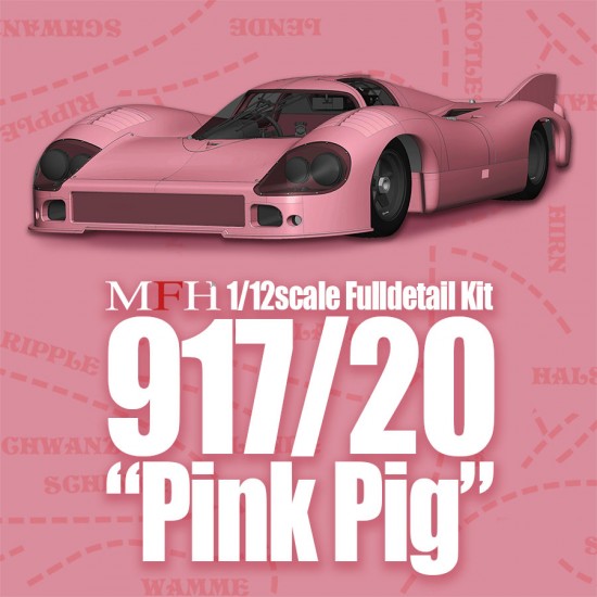 1/12 Full Detail Kit: Porsche 917/20 Pink Pig 1971 LM 24hours Race #23 R.Joest/W.Kauhsen 1/12 Full Detail Kit: Porsche 917/20 Pink Pig 1971 LM 24hours Race #23 R.Joest/W.Kauhsen
