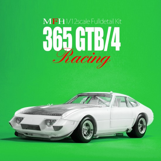1/12 Full Detail Kit: Ferrari 365 GTB/4 Racing Ver.A 1972 LM 24h #39 #75