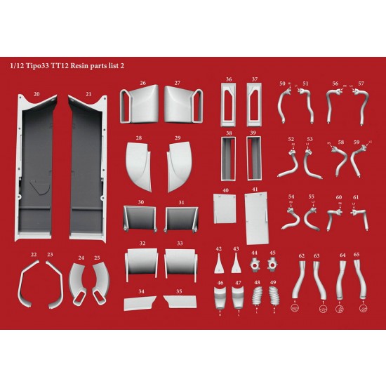 1/12 Multi-material Kit: Tipo33 TT12 Ver.C 1975 Rd.5 Spa 1000km Winner #2 #1 1/12 Multi-material Kit: Tipo33 TT12 Ver.C 1975 Rd.5 Spa 1000km Winner #2 #1