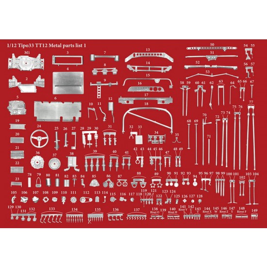 1/12 Multi-material Kit: Tipo33 TT12 Ver.C 1975 Rd.5 Spa 1000km Winner #2 #1 1/12 Multi-material Kit: Tipo33 TT12 Ver.C 1975 Rd.5 Spa 1000km Winner #2 #1