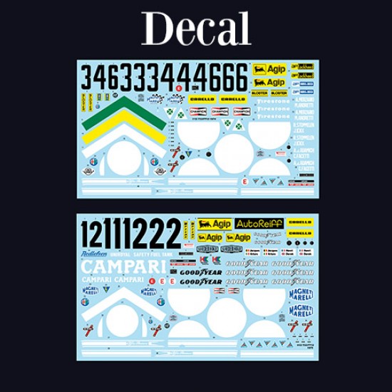 1/12 Multi-material Kit: Tipo33 TT12 Ver.C 1975 Rd.5 Spa 1000km Winner #2 #1 1/12 Multi-material Kit: Tipo33 TT12 Ver.C 1975 Rd.5 Spa 1000km Winner #2 #1
