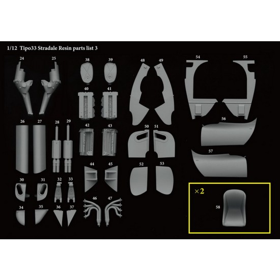 1/12 Full Detail Kit: Alfa Romeo Tipo33 Stradale 1/12 Full Detail Kit: Alfa Romeo Tipo33 Stradale