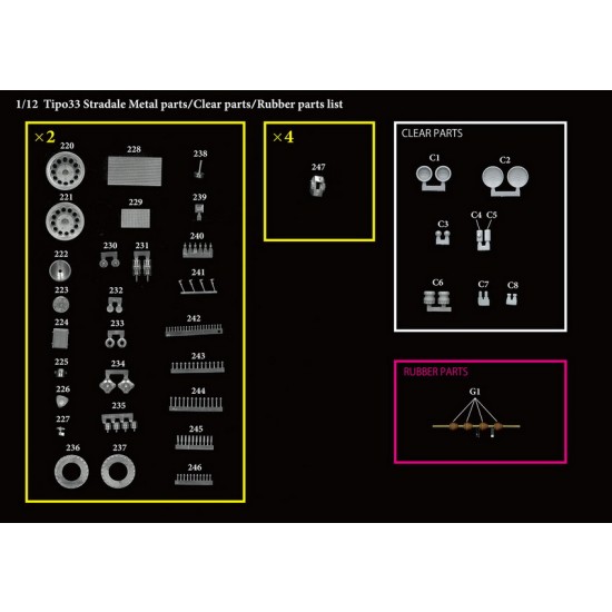 1/12 Full Detail Kit: Alfa Romeo Tipo33 Stradale 1/12 Full Detail Kit: Alfa Romeo Tipo33 Stradale