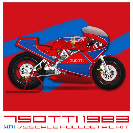 1/9 Ducati 750 TT1 1983 Multi-Material Full Detail Kit 1/9 Ducati 750 TT1 1983 Multi-Material Full Detail Kit