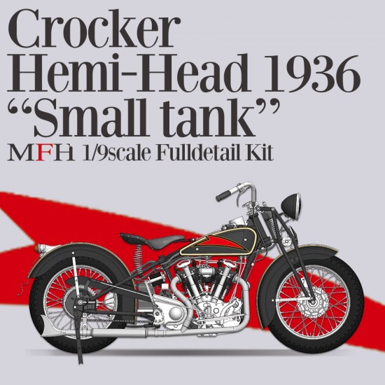 1/9 Crocker Hemi-Head 1936 Small Tank Motorcycle Full Detail Kit