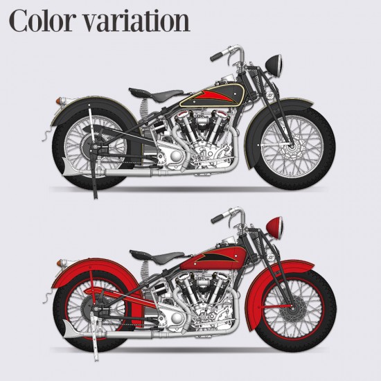 1/9 Crocker Hemi-Head 1936 Small Tank Motorcycle Full Detail Kit 1/9 Crocker Hemi-Head 1936 Small Tank Motorcycle Full Detail Kit