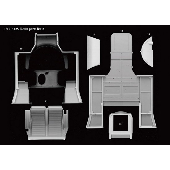 1/12 Ferrari 512S 1970 LM 24h Race #6 IG/NV #7 DB/RP #8 AM/CR Full Detail Kit 1/12 Ferrari 512S 1970 LM 24h Race #6 IG/NV #7 DB/RP #8 AM/CR Full Detail Kit