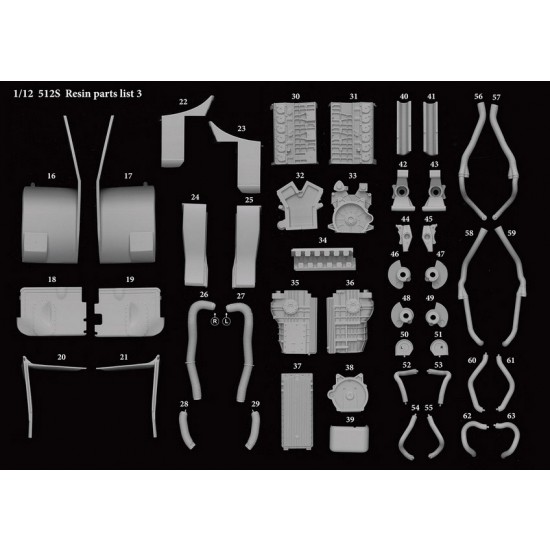 1/12 Ferrari 512S 1970 LM 24h Race #6 IG/NV #7 DB/RP #8 AM/CR Full Detail Kit 1/12 Ferrari 512S 1970 LM 24h Race #6 IG/NV #7 DB/RP #8 AM/CR Full Detail Kit