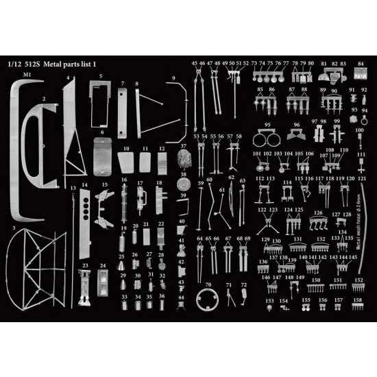 1/12 Ferrari 512S 1970 LM 24h Race #6 IG/NV #7 DB/RP #8 AM/CR Full Detail Kit 1/12 Ferrari 512S 1970 LM 24h Race #6 IG/NV #7 DB/RP #8 AM/CR Full Detail Kit