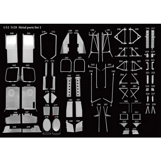 1/12 Ferrari 512S 1970 LM 24h Race #6 IG/NV #7 DB/RP #8 AM/CR Full Detail Kit 1/12 Ferrari 512S 1970 LM 24h Race #6 IG/NV #7 DB/RP #8 AM/CR Full Detail Kit