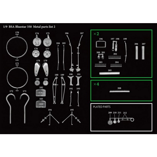 1/9 Multi-material kit: BSA Blue Star 350 1933 1/9 Multi-material kit: BSA Blue Star 350 1933