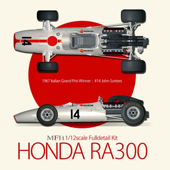 1/12 Honda RA300 1967 Rd.9 Italian GP Winner #14/Rd.10 US GP #3 John Surtees 1/12 Honda RA300 1967 Rd.9 Italian GP Winner #14/Rd.10 US GP #3 John Surtees
