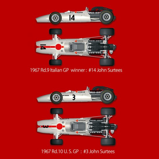 1/12 Honda RA300 1967 Rd.9 Italian GP Winner #14/Rd.10 US GP #3 John Surtees 1/12 Honda RA300 1967 Rd.9 Italian GP Winner #14/Rd.10 US GP #3 John Surtees