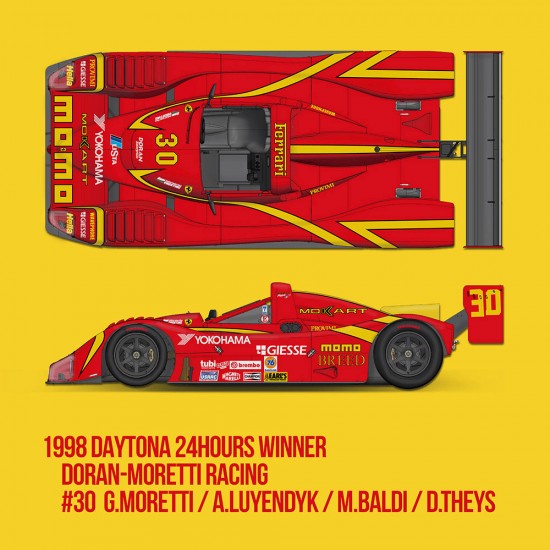 1/12 Ferrari 333 SP 1998 Daytona 24h Winner #30 G.Moretti/A.Luyendyk/M.Baldi/D.Theys 1/12 Ferrari 333 SP 1998 Daytona 24h Winner #30 G.Moretti/A.Luyendyk/M.Baldi/D.Theys