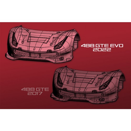 1/12 Ferrari 488 GTE Evo 2022 WEC 2022 LM GTE PRO AF Corse #51/#52 1/12 Ferrari 488 GTE Evo 2022 WEC 2022 LM GTE PRO AF Corse #51/#52