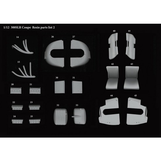 1/12 Mercedes-Benz 300SLR Coupe Multi-material kit 1/12 Mercedes-Benz 300SLR Coupe Multi-material kit