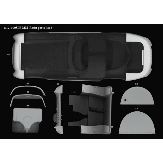 1/12 Mercedes-Benz 300SLR Coupe Multi-material kit 1/12 Mercedes-Benz 300SLR Coupe Multi-material kit