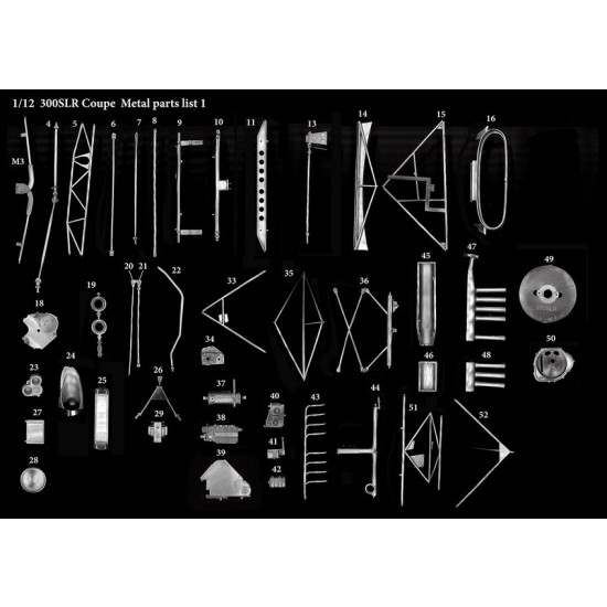 1/12 Mercedes-Benz 300SLR Coupe Multi-material kit 1/12 Mercedes-Benz 300SLR Coupe Multi-material kit