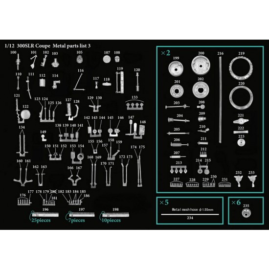 1/12 Mercedes-Benz 300SLR Coupe Multi-material kit 1/12 Mercedes-Benz 300SLR Coupe Multi-material kit