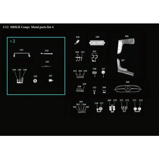 1/12 Mercedes-Benz 300SLR Coupe Multi-material kit 1/12 Mercedes-Benz 300SLR Coupe Multi-material kit