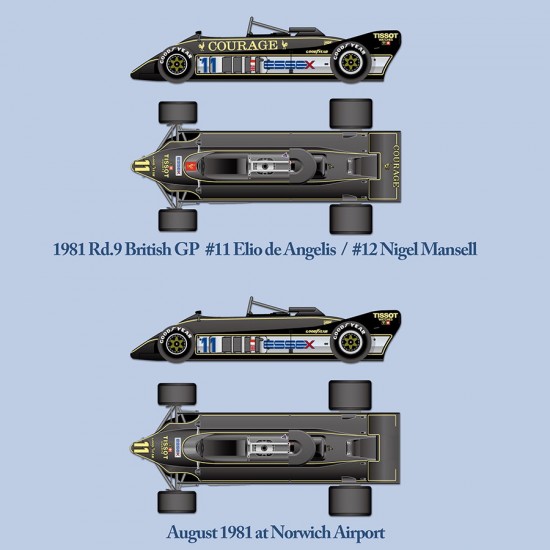 1/12 LOTUS TYPE 88B 1981 Rd.9 British GP #11 Elio de Angelis / #12 Nigel Mansell 1/12 LOTUS TYPE 88B 1981 Rd.9 British GP #11 Elio de Angelis / #12 Nigel Mansell